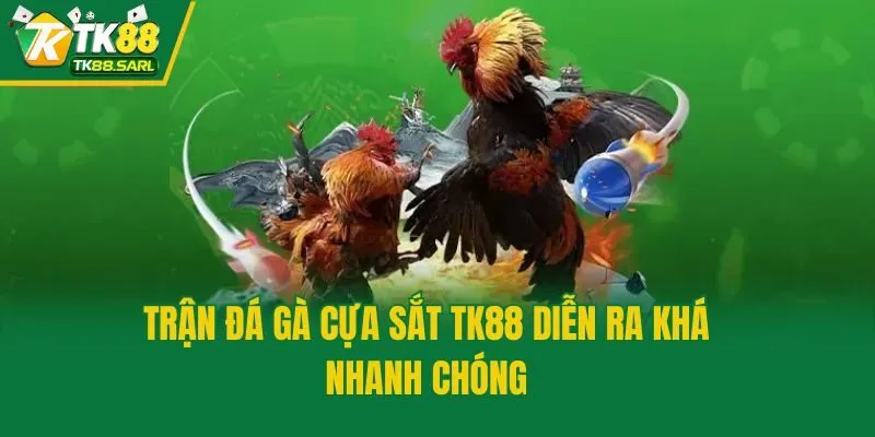 Đá Gà Cựa Sắt TK88 - Thăng Hoa Cảm Xúc Cùng Trận Đấu Máu Lửa 4 Trận đá gà cựa sắt TK88 diễn ra khá nhanh chóng